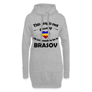 Logement à Brasov, Roumanie - Sweat-shirt à capuche long Femme - gris chiné - Devant