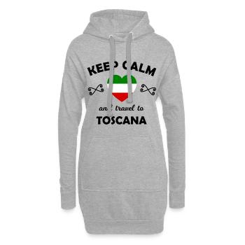 Reise zur Toskana Italien - Hoodie-Kleid - Grau meliert - Vorne