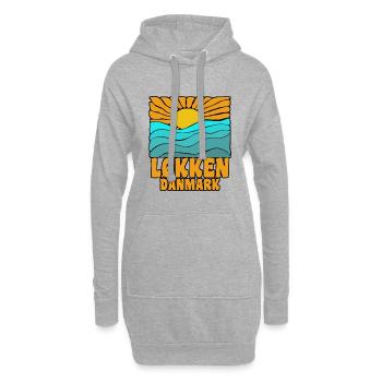 Lokken Dänemark Ostsee Sonne - Hoodie-Kleid - Grau meliert - Vorne