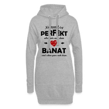 Die Heimat im Banat - Hoodie-Kleid - Grau meliert - Vorne