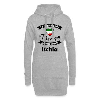 Therapie in Ischia - Hoodie-Kleid - Grau meliert - Vorne