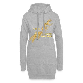 J’AIMERAIS QUE NOUS SOYONS ENCORE DES POISSONS DRÔLES DE POISSONS ROUGES - Sweat-shirt à capuche long Femme - gris chiné - Devant