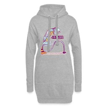 Ampel - Hoodie-Kleid - Grau meliert - Vorne