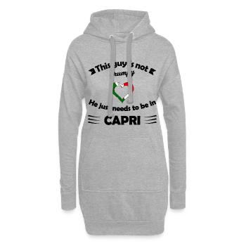 Reise auf die Insel Capri - Hoodie-Kleid - Grau meliert - Vorne