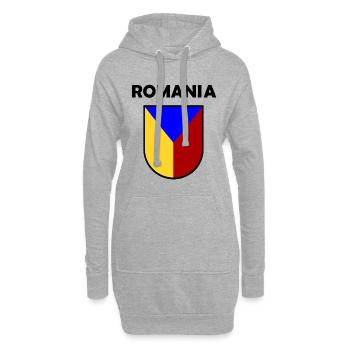 La Roumanie dans le sud de l’Europe - Sweat-shirt à capuche long Femme - gris chiné - Devant