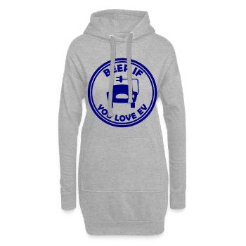 Elektrische Autos - Hoodie-Kleid - Grau meliert - Vorne