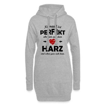 Die Heimat im Harz - Hoodie-Kleid - Grau meliert - Vorne