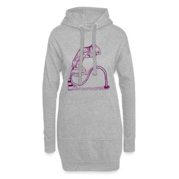 depressed traffic light - Hoodie-Kleid - Grau meliert - Vorne