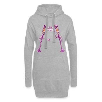 Feux de circulation, rage au volant - Sweat-shirt à capuche long Femme - gris chiné - Devant