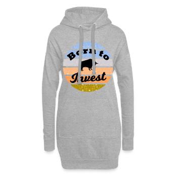 Investisseurs et capitalistes - Sweat-shirt à capuche long Femme - gris chiné - Devant