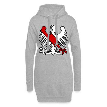 L’aigle de Franconie - Sweat-shirt à capuche long Femme - gris chiné - Devant