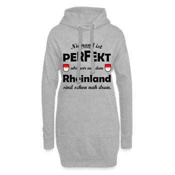 Parfait de la Rhénanie - Sweat-shirt à capuche long Femme - gris chiné - Devant
