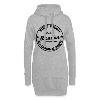 Hergestellt in London - Hoodie-Kleid - Grau meliert - Vorne