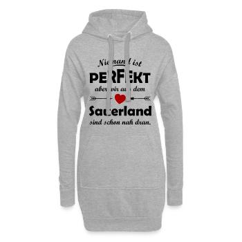 La patrie du Sauerland - Sweat-shirt à capuche long Femme - gris chiné - Devant