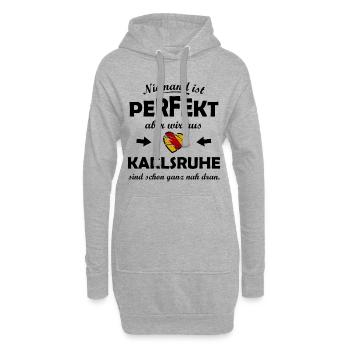 Die Badner aus Karlsruhe - Hoodie-Kleid - Grau meliert - Vorne