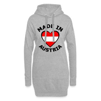Les supporters autrichiens - Sweat-shirt à capuche long Femme - gris chiné - Devant