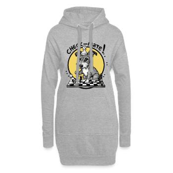 Sealyham Terrier avec échiquier pour les fans d’échecs - Sweat-shirt à capuche long Femme - gris chiné - Devant
