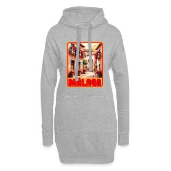 Malaga Andalousie - Sweat-shirt à capuche long Femme - gris chiné - Devant