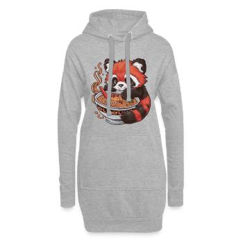 Licorne mignonne avec des fraises pleines de magie - Sweat-shirt à capuche long Femme - gris chiné - Devant