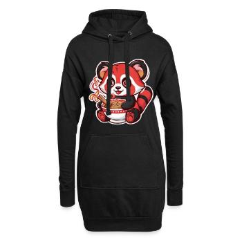 Cute unicorn with strawberries full of magic - Hoodie Dress - black - Front