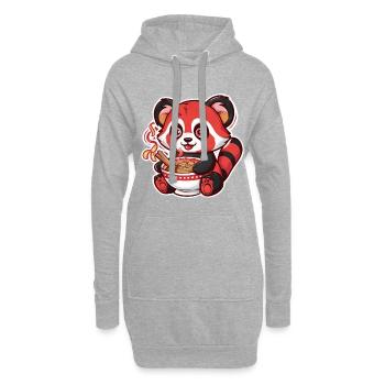 Licorne mignonne avec des fraises pleines de magie - Sweat-shirt à capuche long Femme - gris chiné - Devant