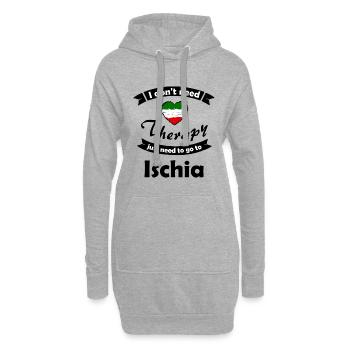 Tourist in Ischia italien - Hoodie-Kleid - Grau meliert - Vorne
