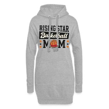 Basketball Mama eines aufstrebenden Stars - Hoodie-Kleid - Grau meliert - Vorne