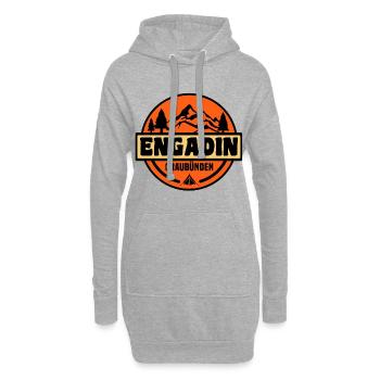 Engadin - Hoodie-Kleid - Grau meliert - Vorne