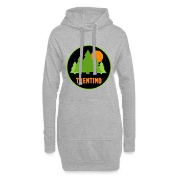 Trentin - Sweat-shirt à capuche long Femme - gris chiné - Devant