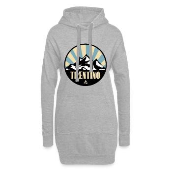Trentin - Sweat-shirt à capuche long Femme - gris chiné - Devant