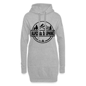 Alpes du Dauphine - Hoodie-Kleid - Grau meliert - Vorne