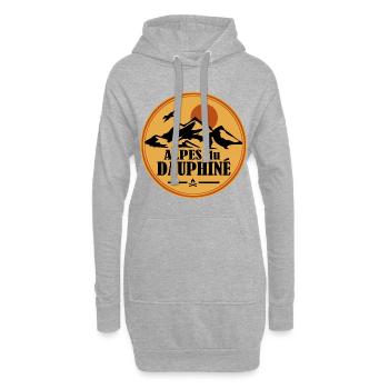 Alpes du Dauphine - Hoodie-Kleid - Grau meliert - Vorne