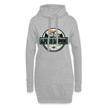 Alpes du Dauphine - Hoodie-Kleid - Grau meliert - Vorne