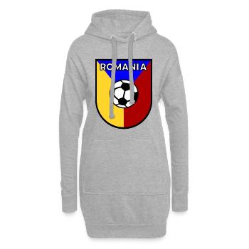 Das rumänische Fußball Team - Hoodie-Kleid - Grau meliert - Vorne