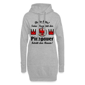 Der lustige Pinzgauer - Hoodie-Kleid - Grau meliert - Vorne