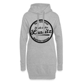Original aus der Lausitz - Hoodie-Kleid - Grau meliert - Vorne