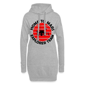 Das Mars Forschungs Team - Hoodie-Kleid - Grau meliert - Vorne