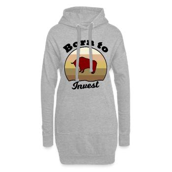 Le millionnaire boursier - Sweat-shirt à capuche long Femme - gris chiné - Devant