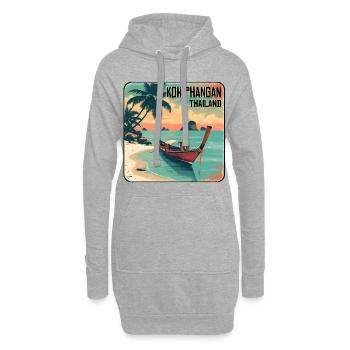 Koh Phangan Thailand - Hoodie-Kleid - Grau meliert - Vorne
