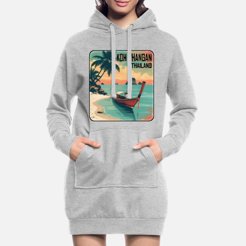 Koh Phangan, Thaïlande Sweat-shirt à capuche long Femme