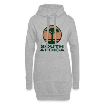 Südafrika Baum rund - Hoodie-Kleid - Grau meliert - Vorne