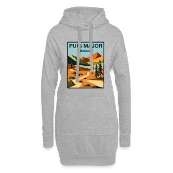 Puig Major - Sweat-shirt à capuche long Femme - gris chiné - Devant
