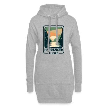 Hardanger Fjord - Hoodie-Kleid - Grau meliert - Vorne