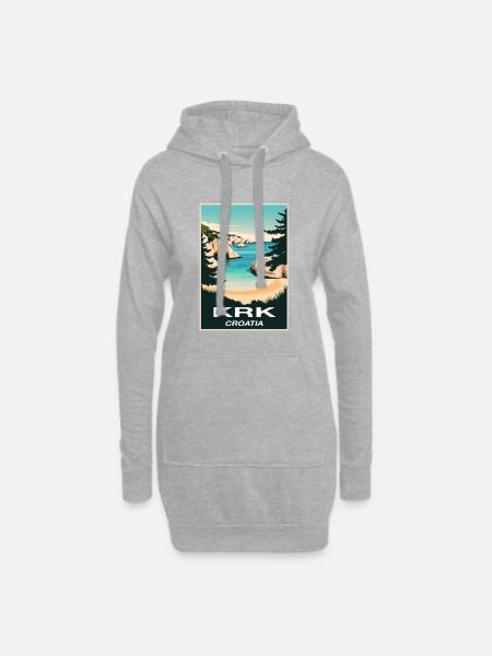 Krk - Hoodie-Kleid - Grau meliert