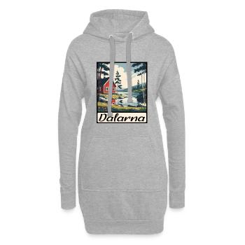 Maison de la Dalécarlie Suède - Sweat-shirt à capuche long Femme - gris chiné - Devant