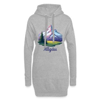 Allgäu bunt comic - Hoodie-Kleid - Grau meliert - Vorne