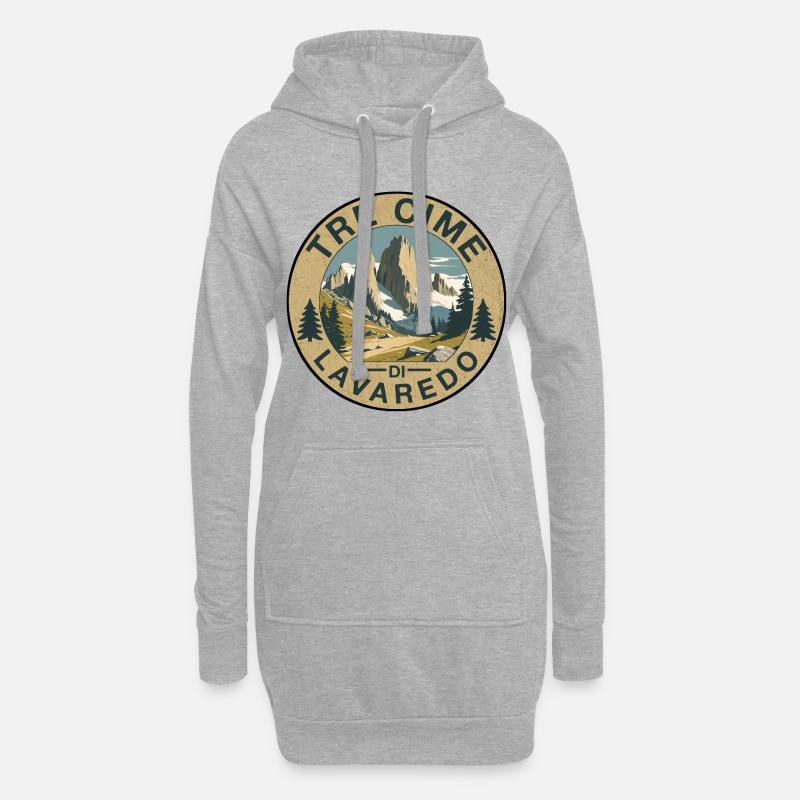 Tri Cime rund - Hoodie-Kleid - Grau meliert