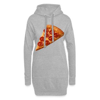 Pizza Salami - Hoodie-Kleid - Grau meliert - Vorne