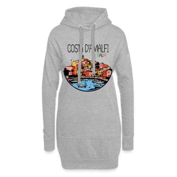 Amalfi Küste Italien - Hoodie-Kleid - Grau meliert - Vorne