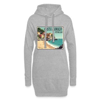 Amalfi Küste Italien - Hoodie-Kleid - Grau meliert - Vorne